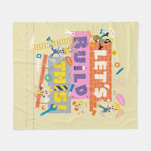 BUGS BUNNY BUILDERS™| "Let's build this"-Arbeitsst Fleecedecke (Vorderseite (Horizontal))