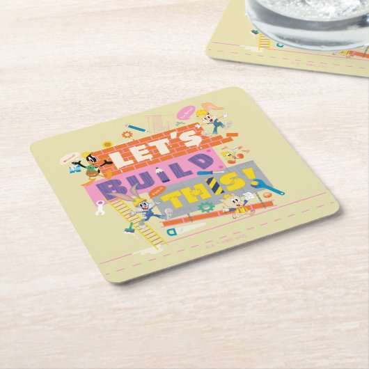 BUGS BUNNY BUILDERS™| "Let's build this"-Arbeitsst Rechteckiger Pappuntersetzer (angewinkelt)