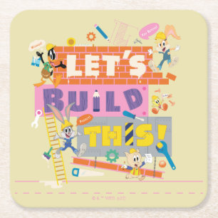 BUGS BUNNY BUILDERS™  "Let's build this"-Arbeitsst Rechteckiger Pappuntersetzer
