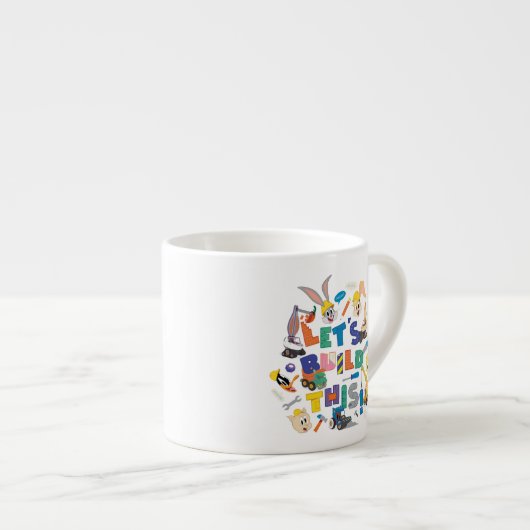 BUGS BUNNY BUILDERS™| "Let's build this" Collage Espressotasse (Vorderseite Rechts)