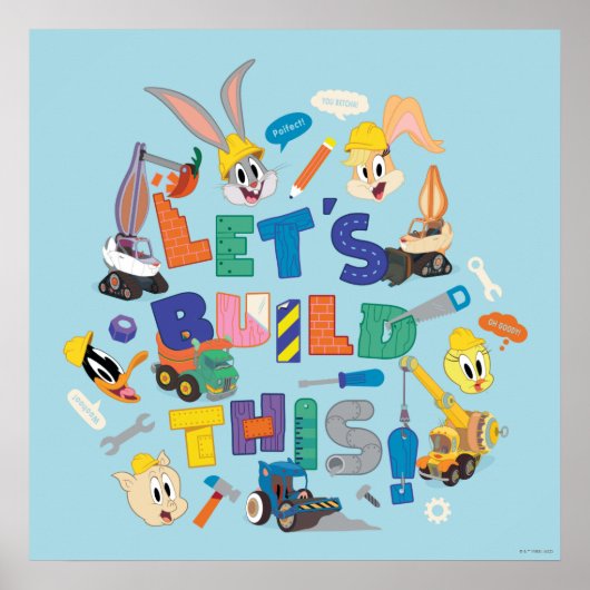 BUGS BUNNY BUILDERS™| "Let's build this" Collage Poster (Vorne)