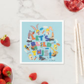 BUGS BUNNY BUILDERS™| "Let's build this" Collage Serviette (Beispiel)