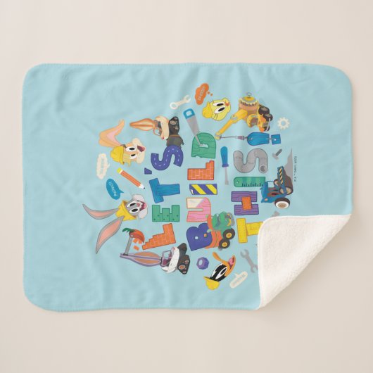 BUGS BUNNY BUILDERS™| "Let's build this" Collage Sherpadecke (Vorderseite (Horizontal))