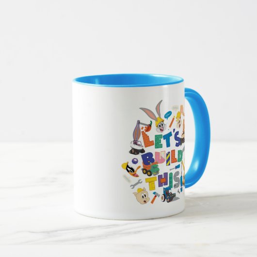 BUGS BUNNY BUILDERS™| "Let's build this" Collage Tasse (VorderseiteRechts)