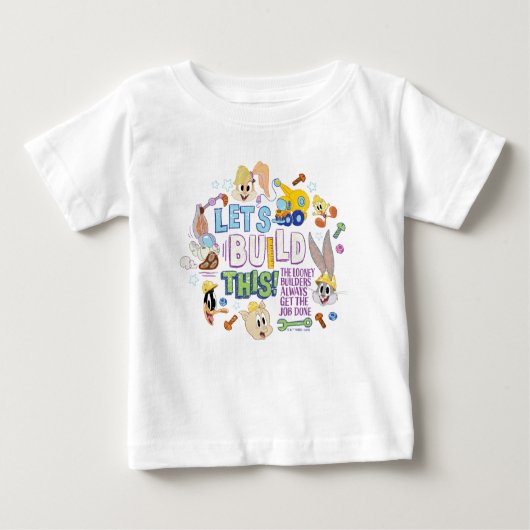 BUGS BUNNY BUILDERS™| "Let's build this" Sketch Baby T-shirt (Vorderseite)