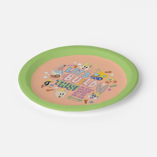 BUGS BUNNY BUILDERS™| "Let's build this" Sketch Pappteller (Schrägansicht)