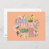BUGS BUNNY BUILDERS™| "Let's build this" Sketch Postkarte (Vorne/Hinten)