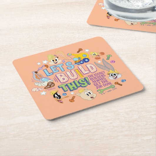 BUGS BUNNY BUILDERS™| "Let's build this" Sketch Rechteckiger Pappuntersetzer (angewinkelt)