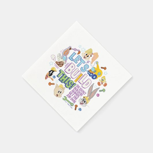 BUGS BUNNY BUILDERS™| "Let's build this" Sketch Serviette (Ecke)