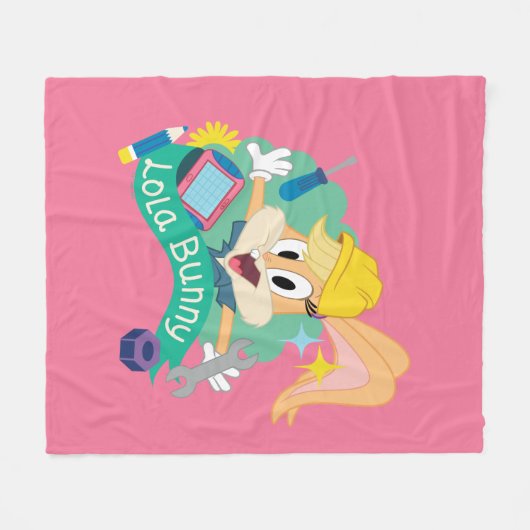 BUGS BUNNY BUILDERS™| Lola Bunny Character Graphic Fleecedecke (Vorderseite (Horizontal))