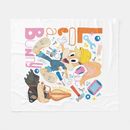BUGS BUNNY BUILDERS™| Lola Bunny Work Tools Fleecedecke (Vorderseite (Horizontal))