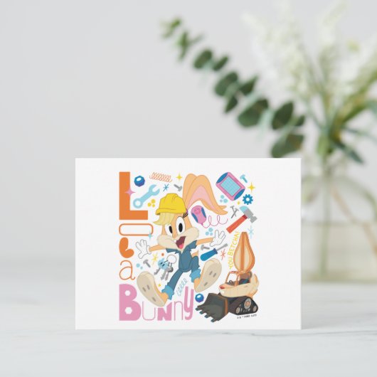 BUGS BUNNY BUILDERS™| Lola Bunny Work Tools Postkarte (Stehend Vorderseite)