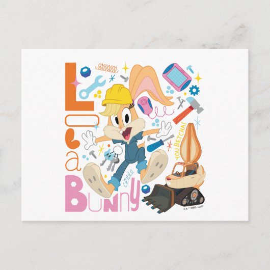 BUGS BUNNY BUILDERS™| Lola Bunny Work Tools Postkarte (Vorderseite)
