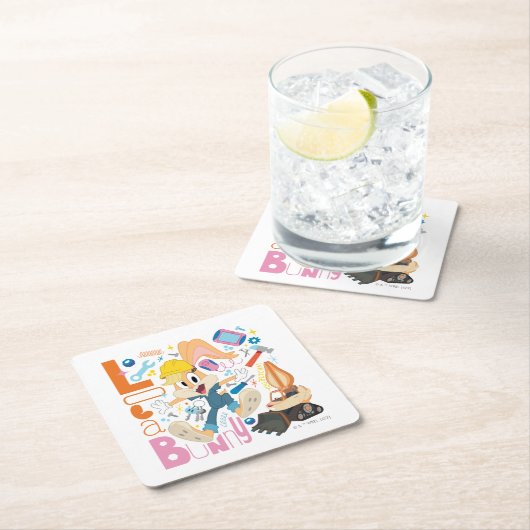 BUGS BUNNY BUILDERS™| Lola Bunny Work Tools Rechteckiger Pappuntersetzer (Vor Ort)