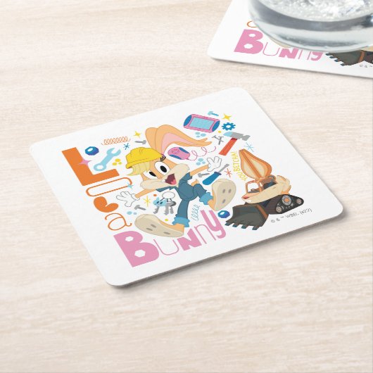 BUGS BUNNY BUILDERS™| Lola Bunny Work Tools Rechteckiger Pappuntersetzer (angewinkelt)