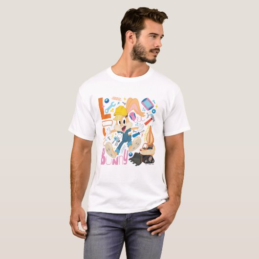 BUGS BUNNY BUILDERS™| Lola Bunny Work Tools T-Shirt (Vorne ganz)