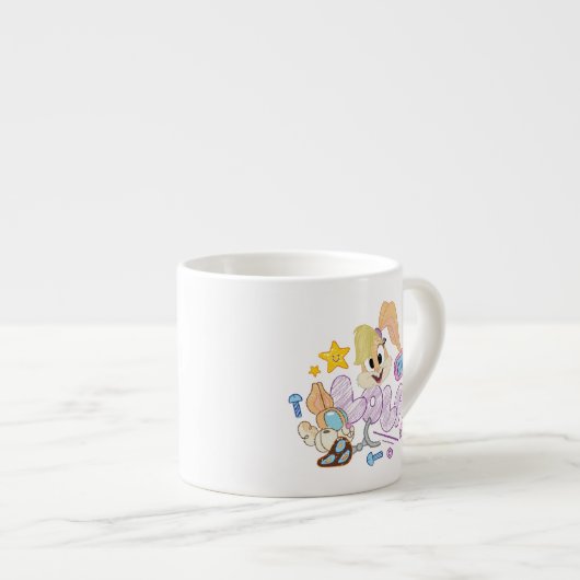 BUGS BUNNY BUILDERS™| Lola Sketch Art Espressotasse (Vorderseite Rechts)