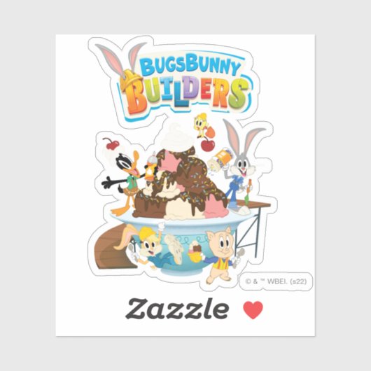 BUGS BUNNY BUILDERS™| Looney Builders Ice Creme Aufkleber (Blatt)