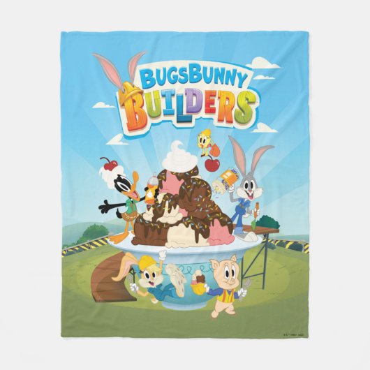 BUGS BUNNY BUILDERS™| Looney Builders Ice Creme Fleecedecke (Vorderseite)