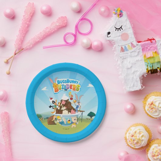 BUGS BUNNY BUILDERS™| Looney Builders Ice Creme Pappteller (Party)