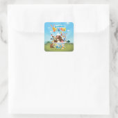 BUGS BUNNY BUILDERS™| Looney Builders Ice Creme Quadratischer Aufkleber (Tasche)