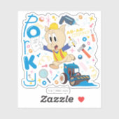 BUGS BUNNY BUILDERS™| Porky Pig Work Tools Aufkleber (Blatt)