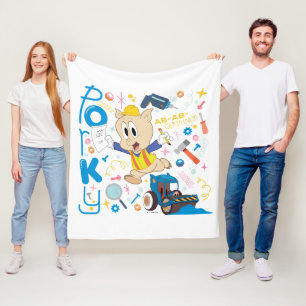 BUGS BUNNY BUILDERS™  Porky Pig Work Tools Fleecedecke