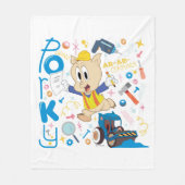 BUGS BUNNY BUILDERS™| Porky Pig Work Tools Fleecedecke (Vorderseite)