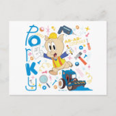 BUGS BUNNY BUILDERS™| Porky Pig Work Tools Postkarte (Vorderseite)