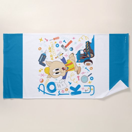 BUGS BUNNY BUILDERS™| Porky Pig Work Tools Strandtuch (Vorderseite)