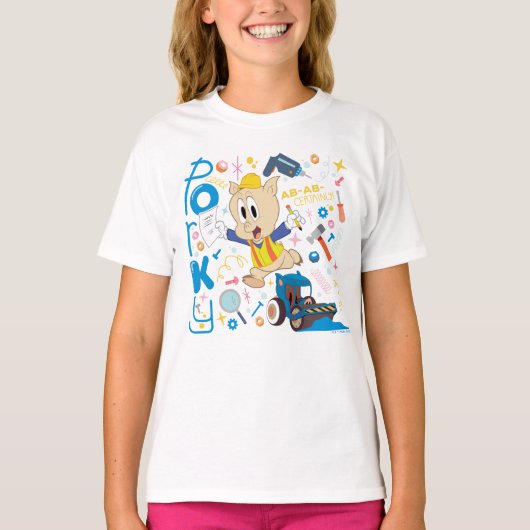 BUGS BUNNY BUILDERS™| Porky Pig Work Tools T-Shirt (Vorderseite)