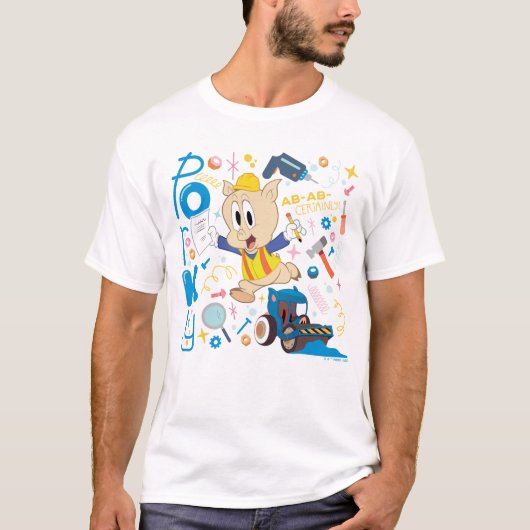 BUGS BUNNY BUILDERS™| Porky Pig Work Tools T-Shirt (Vorderseite)