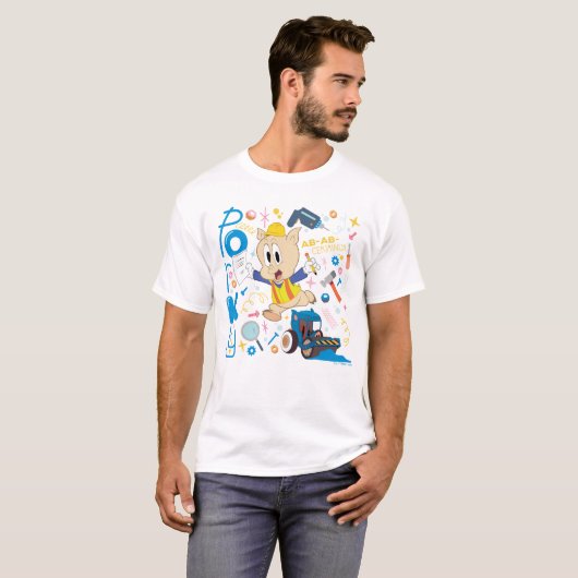 BUGS BUNNY BUILDERS™| Porky Pig Work Tools T-Shirt (Vorne ganz)