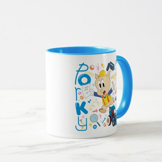 BUGS BUNNY BUILDERS™| Porky Pig Work Tools Tasse (VorderseiteRechts)