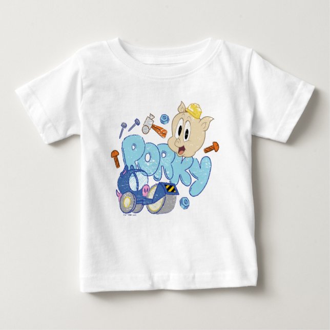 BUGS BUNNY BUILDERS™| Porky Sketch Art Baby T-shirt (Vorderseite)