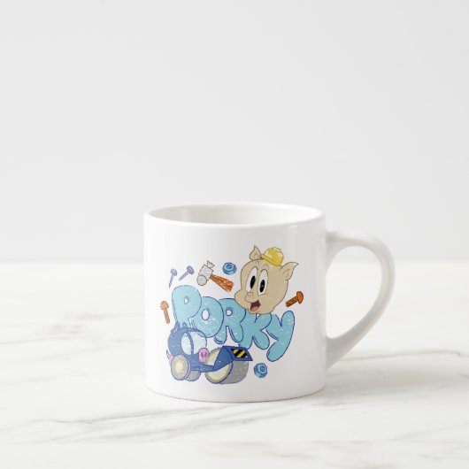 BUGS BUNNY BUILDERS™| Porky Sketch Art Espressotasse (Rechts)