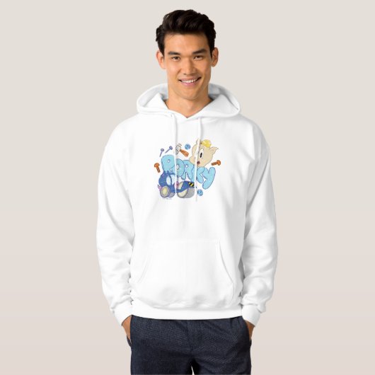 BUGS BUNNY BUILDERS™| Porky Sketch Art Hoodie (Vorne ganz)
