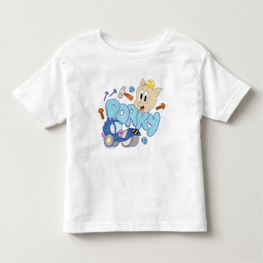 BUGS BUNNY BUILDERS™| Porky Sketch Art Kleinkind T-shirt (Vorderseite)