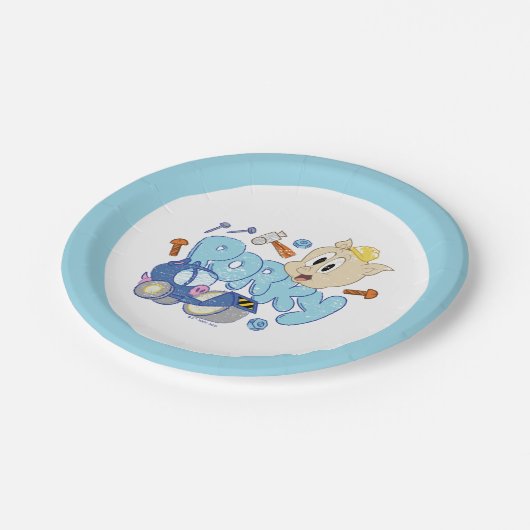 BUGS BUNNY BUILDERS™| Porky Sketch Art Pappteller (Schrägansicht)