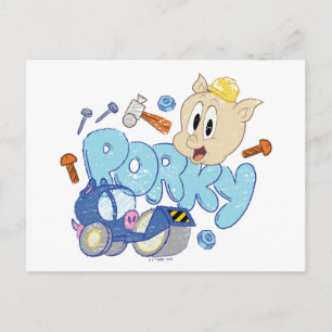 BUGS BUNNY BUILDERS™  Porky Sketch Art Postkarte