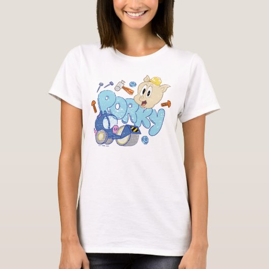 BUGS BUNNY BUILDERS™| Porky Sketch Art T-Shirt (Vorderseite)