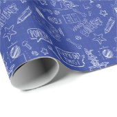 BUGS BUNNY BUILDERS™| Sketch Blueprint Muster Geschenkpapier (Rolleneckpunkt)