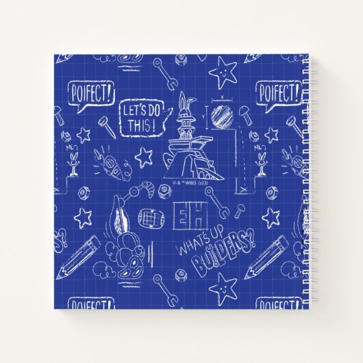 BUGS BUNNY BUILDERS™| Sketch Blueprint Muster Notizblock (Rückseite)