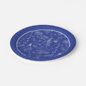 BUGS BUNNY BUILDERS™| Sketch Blueprint Muster Pappteller (Schrägansicht)