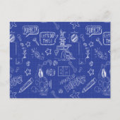 BUGS BUNNY BUILDERS™| Sketch Blueprint Muster Postkarte (Vorderseite)