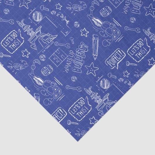 BUGS BUNNY BUILDERS™| Sketch Blueprint Muster Seidenpapier (Ausschnitt)