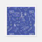 BUGS BUNNY BUILDERS™| Sketch Blueprint Muster Serviette (Vorderseite)