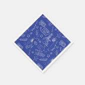 BUGS BUNNY BUILDERS™| Sketch Blueprint Muster Serviette (Ecke)