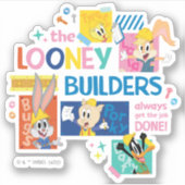 BUGS BUNNY BUILDERS™| The Looney Builders Collage Aufkleber (Vorderseite)