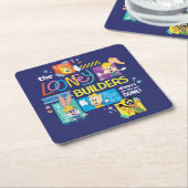 BUGS BUNNY BUILDERS™| The Looney Builders Collage Rechteckiger Pappuntersetzer (angewinkelt)